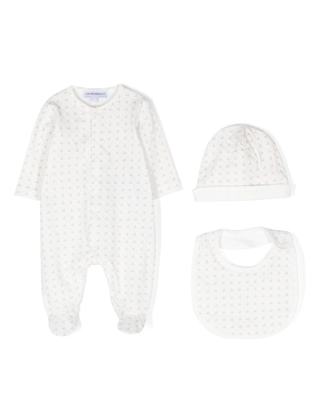 Tutina bianca per neonato EY000011AF10913 F1014 Emporio Armani Kids 