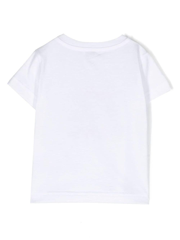 White t-shirt for newborns with print