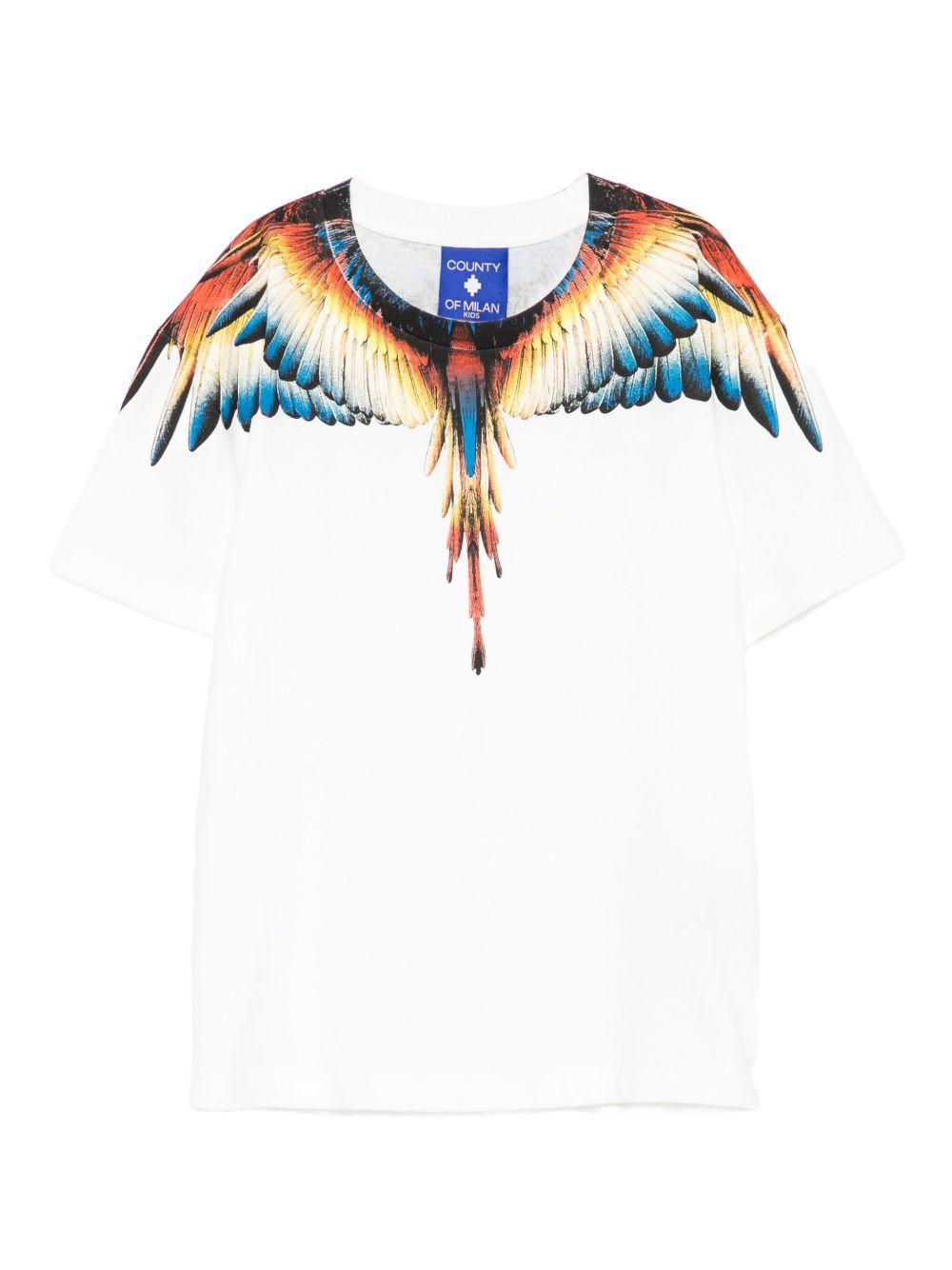 T-shirt bianca per bambino F5CMJBTH062 002 Marcelo Burlon Kids 