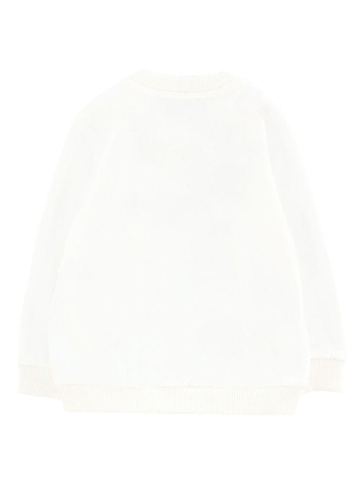 Felpa bianca per neonato MNF060LCA40 10063 Moschino Kids 