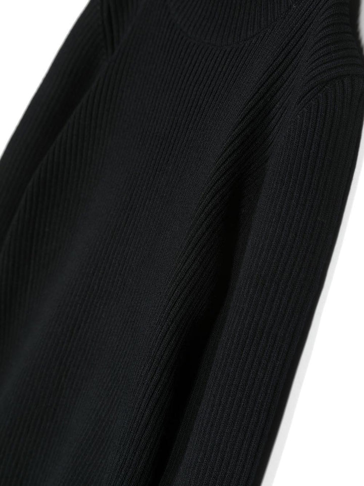 Maglione per bambina in cashmire nero EFMA95CFL167KE019 N010 Elisabetta Franchi Kids 