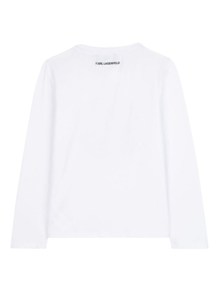 T-shirt bianco per bambino Z30940 10P Karl Lagerfeld Kids 