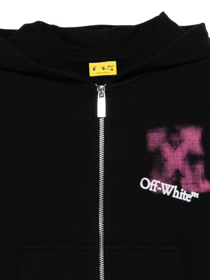 Felpa nera per bambino OGBE001F25FLE001 1032 Off White Kids 