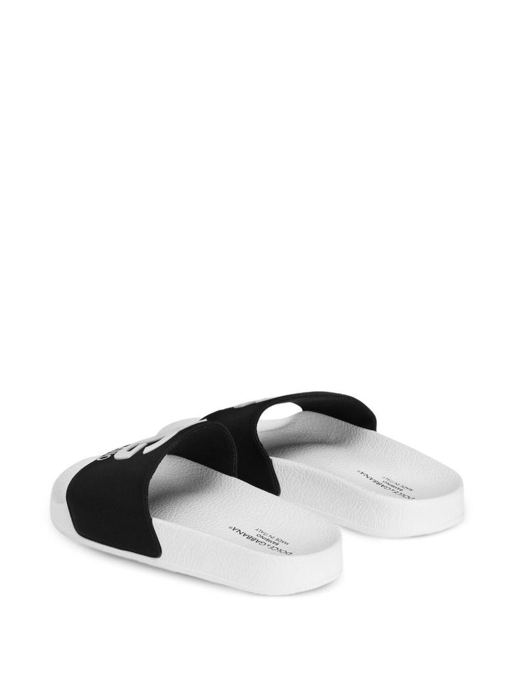 Ciabatte bianco/nero per bambino DD0318AH037 8B939 Dolce & Gabbana Kids 