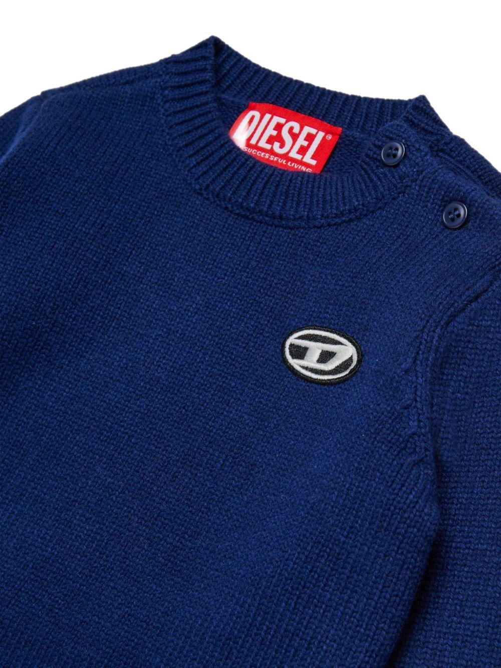 Maglione blu navy per neonato K00685KYAYX K851 Diesel Kids 