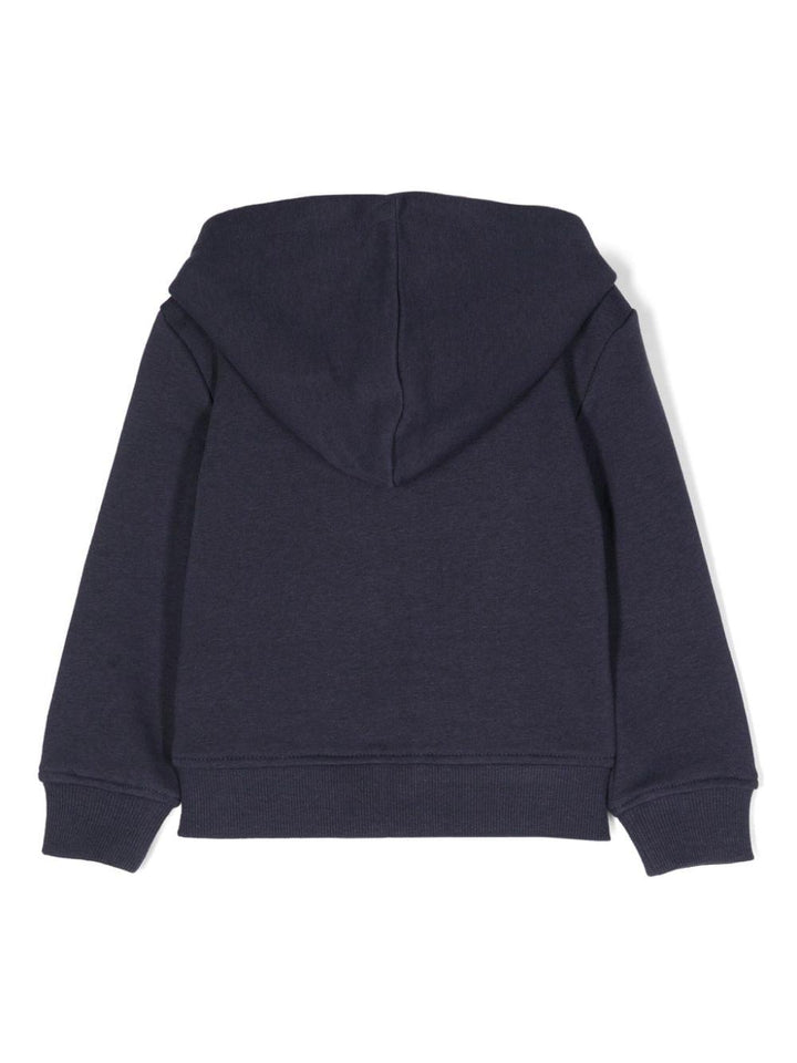Blue sweatshirt for newborns with logo