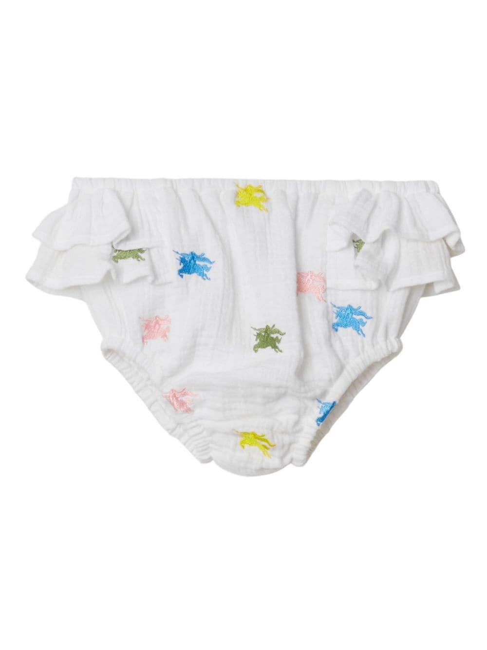 Abito bianco per neonata con logo 8078133 A5127 Burberry Kids 