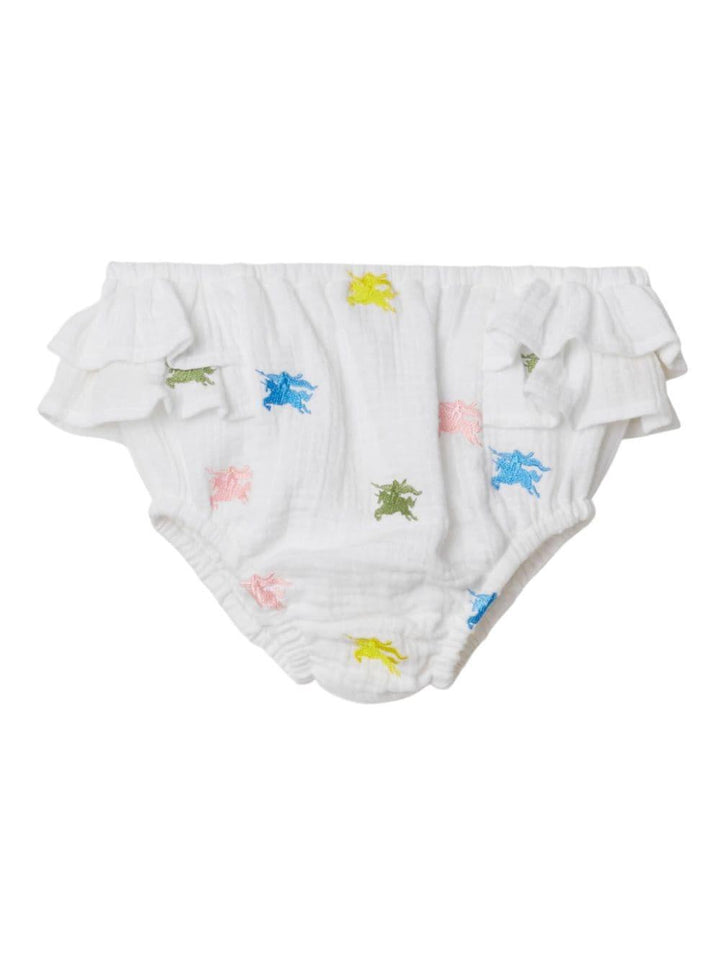 Abito bianco per neonata con logo 8078133 A5127 Burberry Kids 