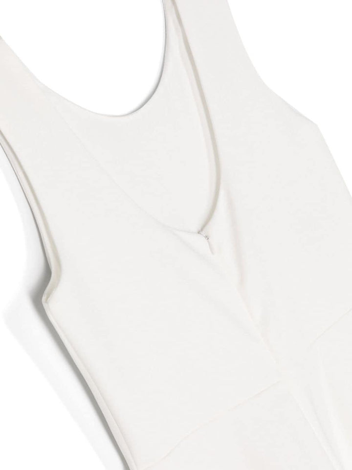 White jumpsuit for girls with cardigan