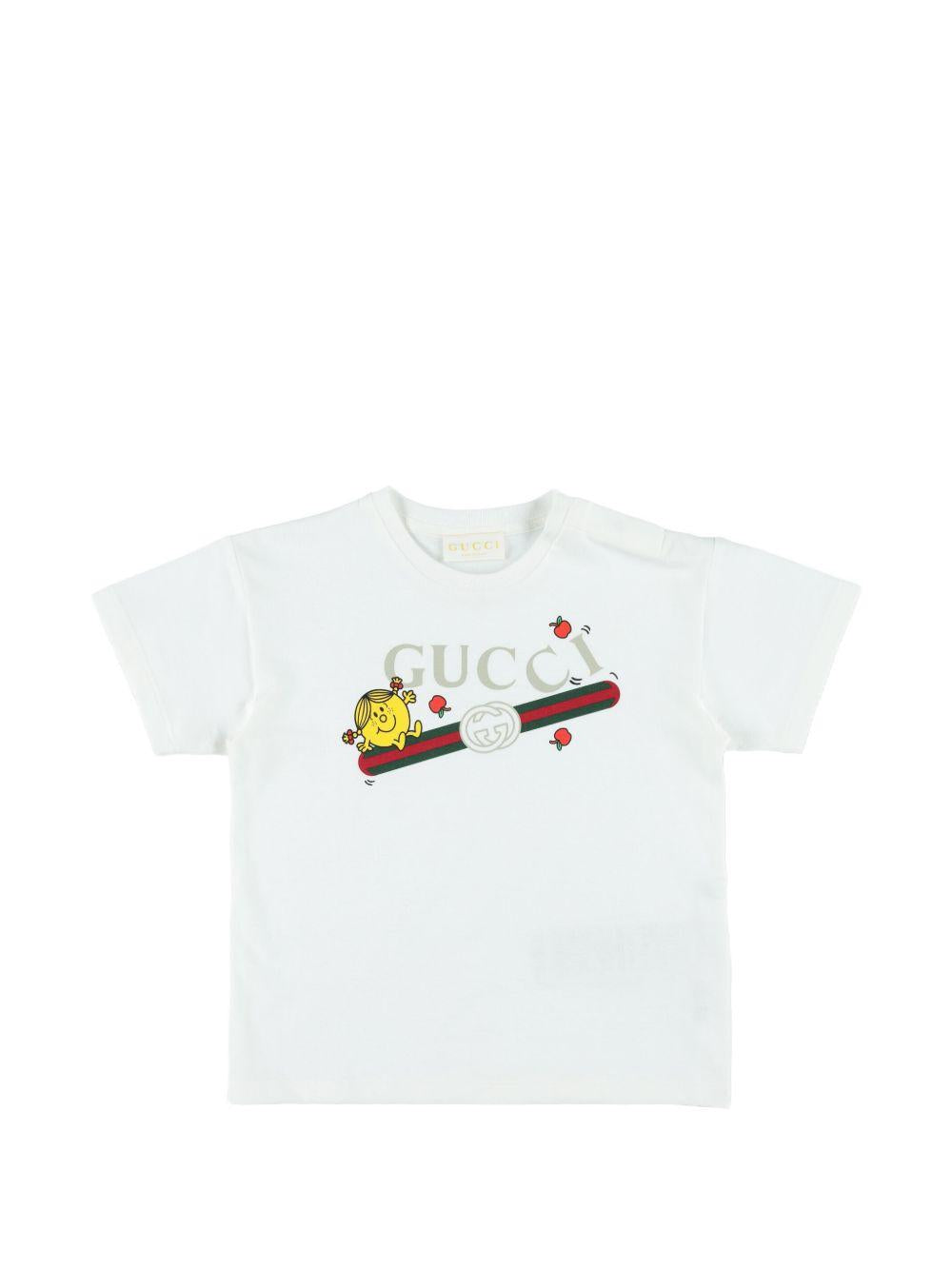 T-shirt bianco per neonato 851411XJHRN 9214 Gucci Kids 