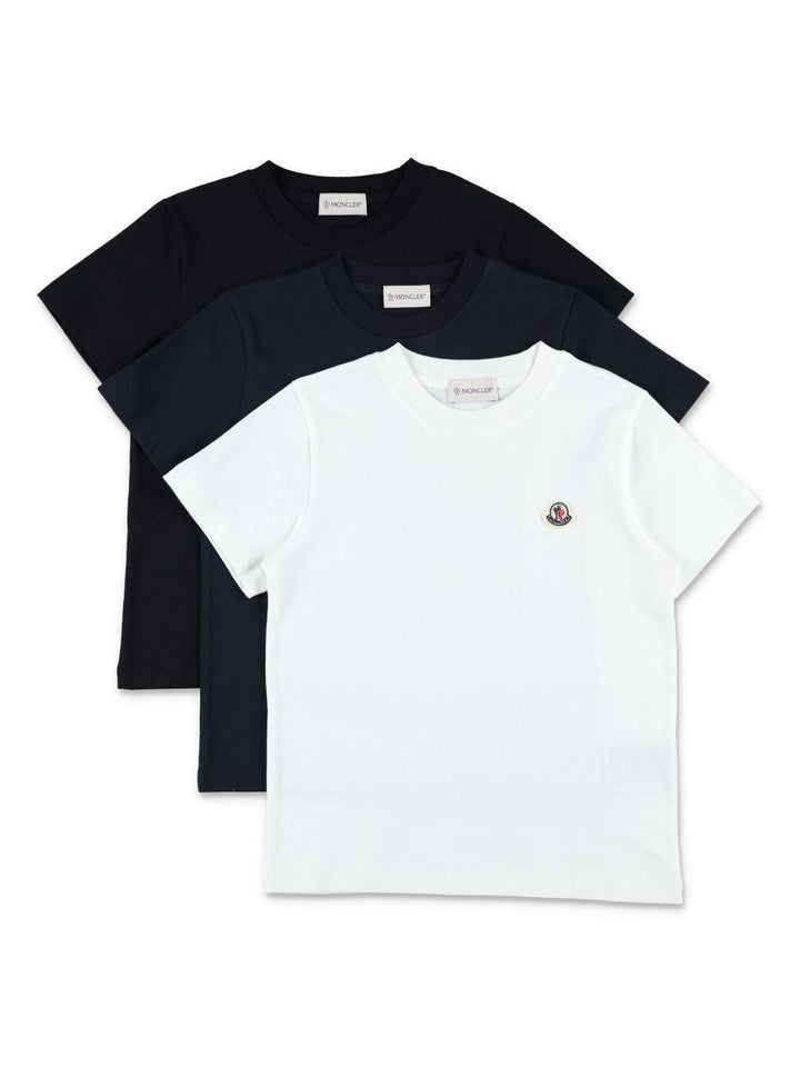 Kit T-shirt blu/nero/bianco per bambino 9548C0001989AT9 3P1 Moncler Kids 