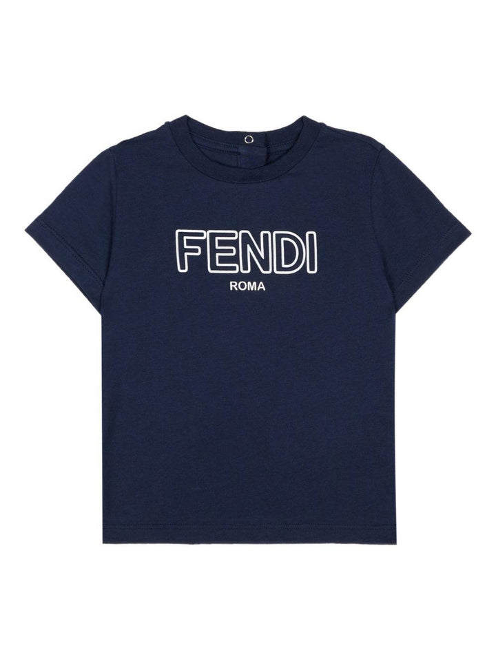 T-shirt blu per neonata BUI1107AJ F0QG0 Fendi Kids 
