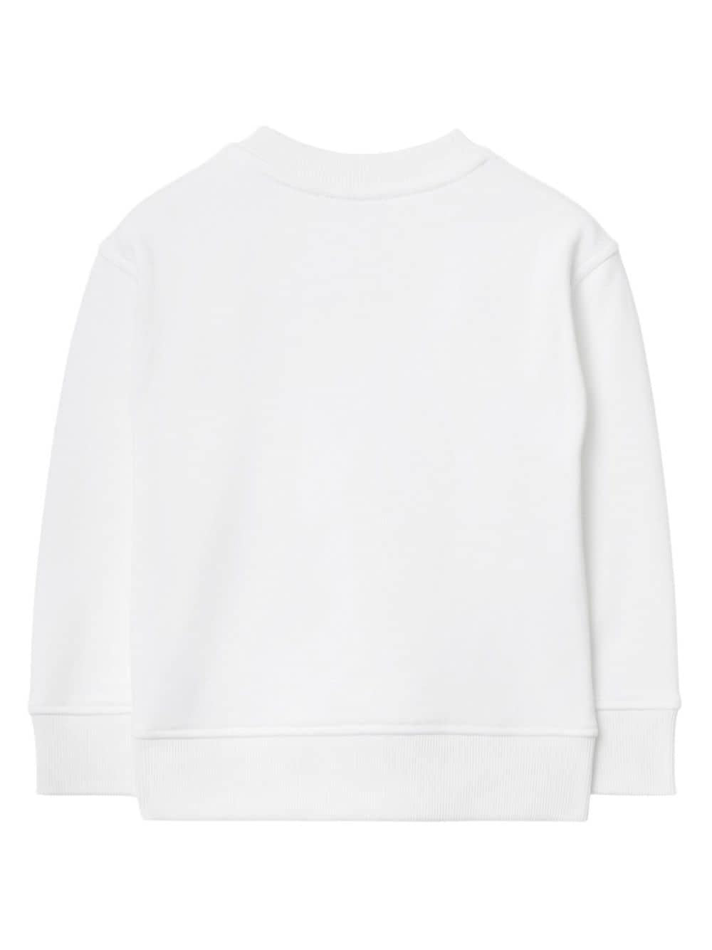 Felpa bianca per bambino con logo 8082110 A1464 Burberry Kids 
