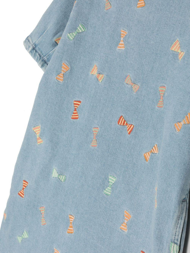 Abito azzurro per bambina in denim TU1E31Z1584 601EM Stella McCartney Kids 