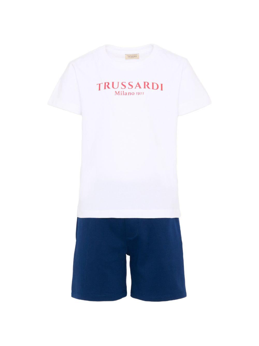 Completo bianco/blu per bambino TIP26008K WHIBLU Trussardi Kids 