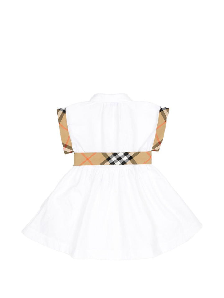Abito bianco per neonata 8121228 A1464 Burberry Kids 