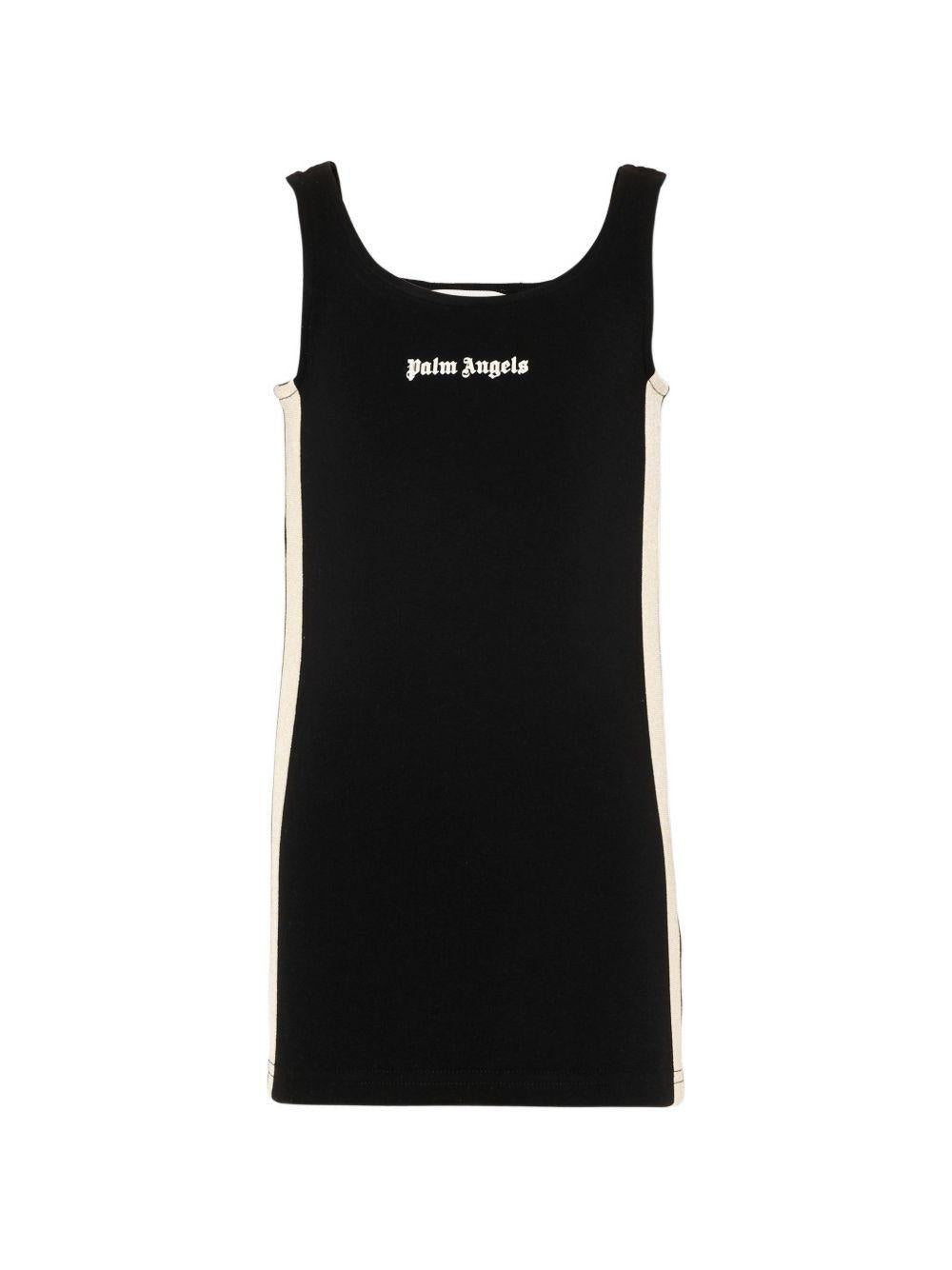 Abito nero per bambina PGCM009S26FLE001 110 Palm Angels Kids 