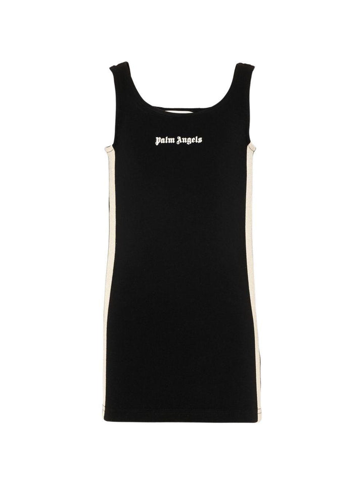 Abito nero per bambina PGCM009S26FLE001 110 Palm Angels Kids 