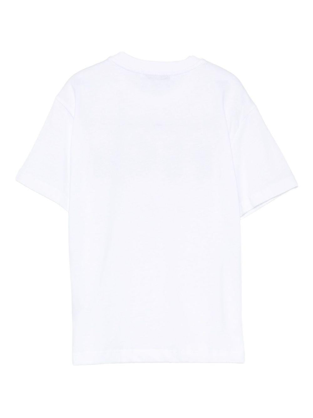 T-shirt bianca per bambino F5MSJUTH007 001 Msgm Kids 
