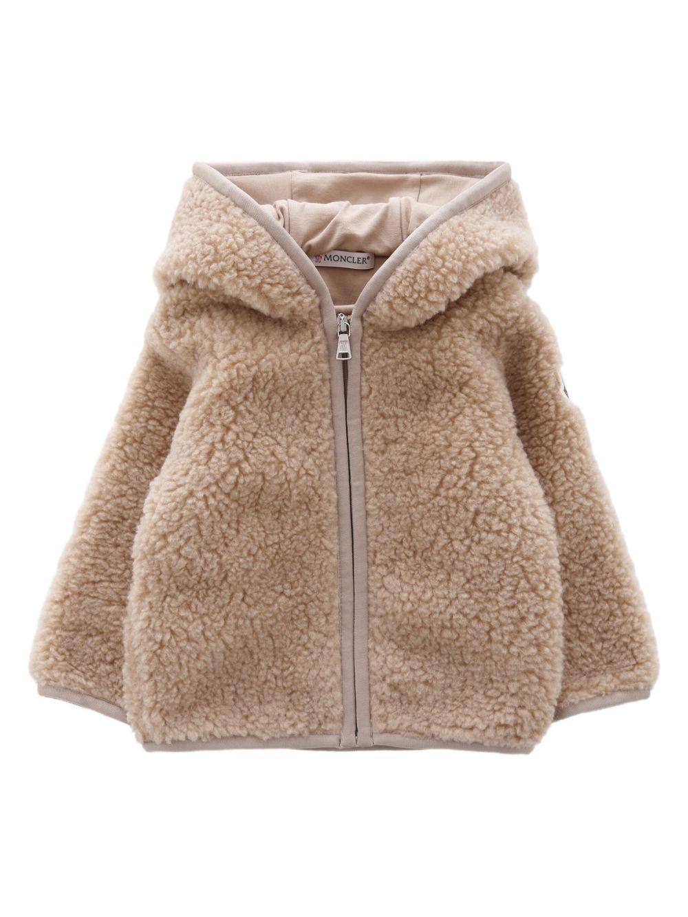 Cappotto beige per neonato 9518G0000189A3X 239 Moncler Kids 