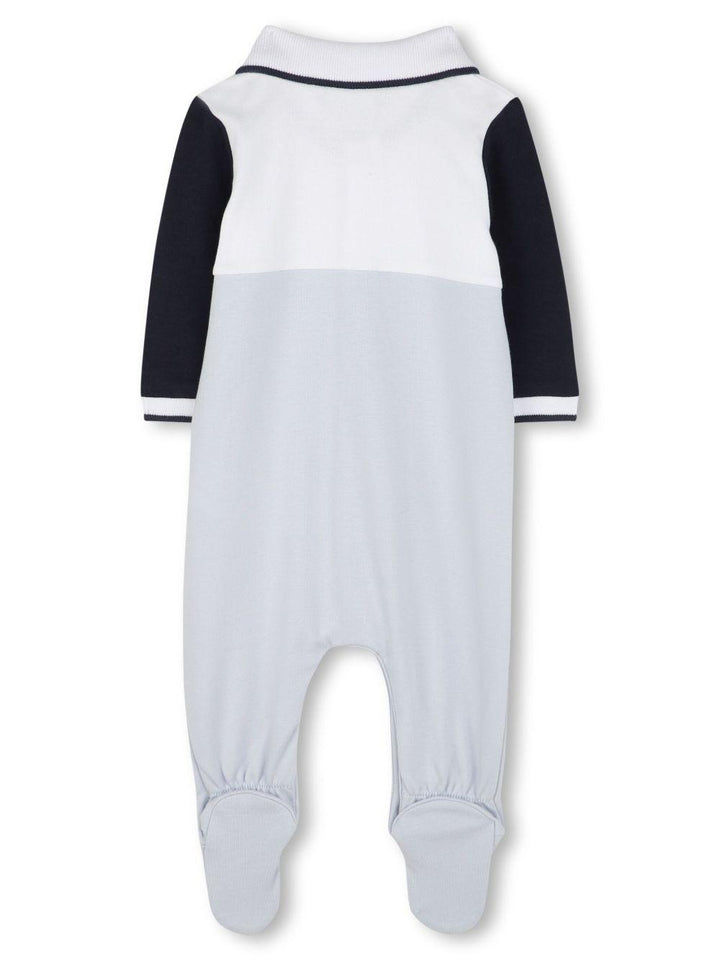 Tutina blu/bianco per neonato
