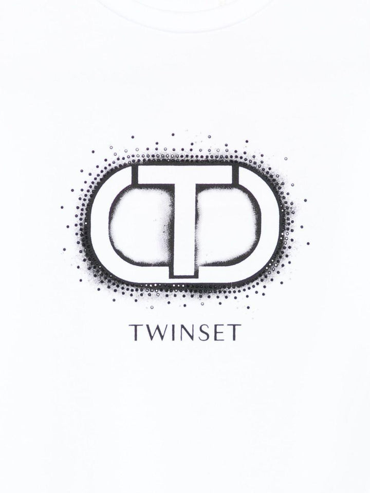 T-shirt bianco per bambina 252GJ2320 00526 Twin Set 