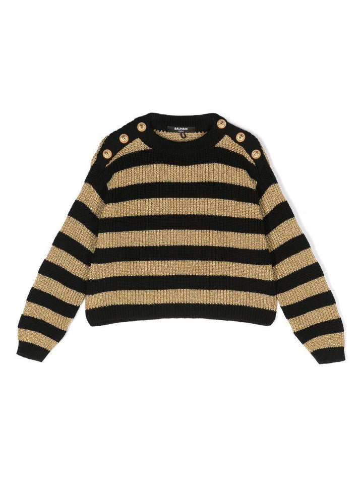 Maglione nero e oro per bambina