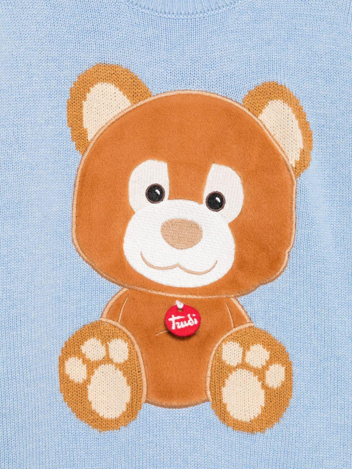 Maglione azzurro per bambina PRC0001 01983I MC2 Saint Barth Kids 
