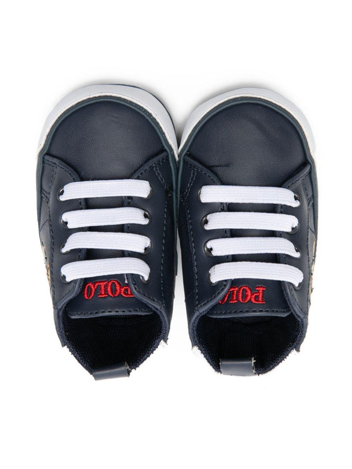 Sneakers blu/bianche per neonato RL03477410 QUI Ralph Lauren Kids 