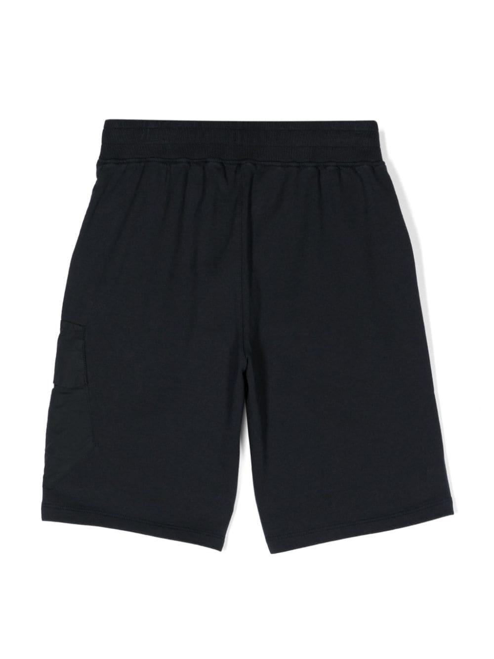 Blue Bermuda shorts for boys with logo