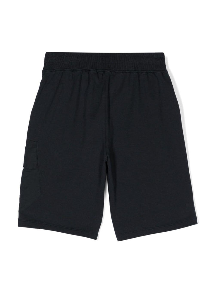 Blue Bermuda shorts for boys with logo