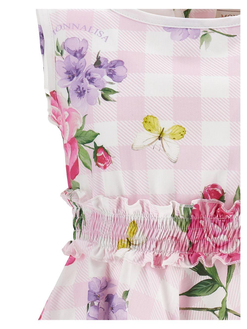 Abito multicolor per bambina 11G9087621 0090 Monnalisa Kids 