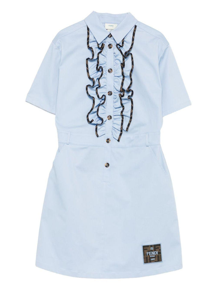 Abito blu chiaro per bambina JFB802ADEH F1PBD Fendi Kids 
