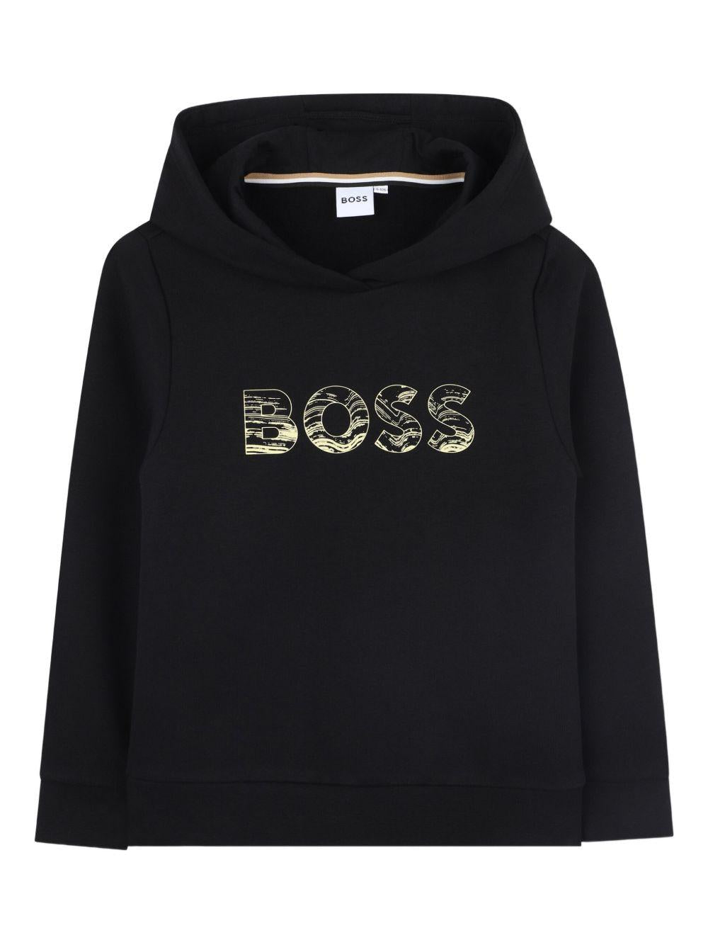 Felpa nera per bambino J52355 09B Boss Kids 