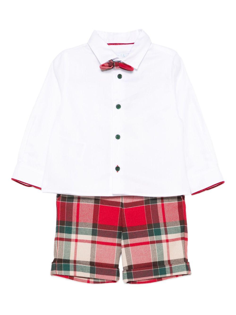 Completo rosso/bianco per neonato 5706 002 Abel & Lula 