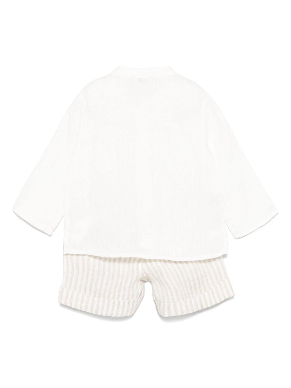 Completo bianco/beige per bambino P25DP457L1018 140 Il Gufo 