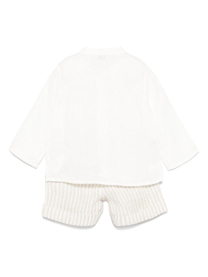 Completo bianco/beige per bambino P25DP457L1018 140 Il Gufo 