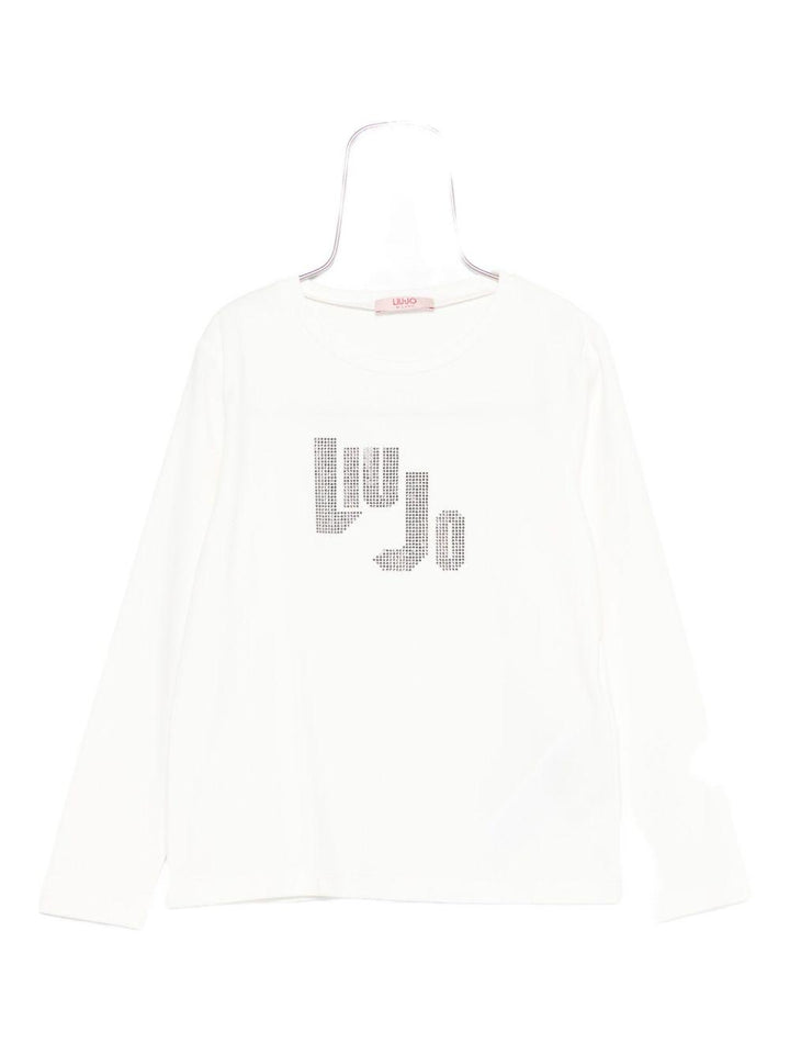 T-shirt bianca per bambina GF5080J0088 10602 Liu Jo 
