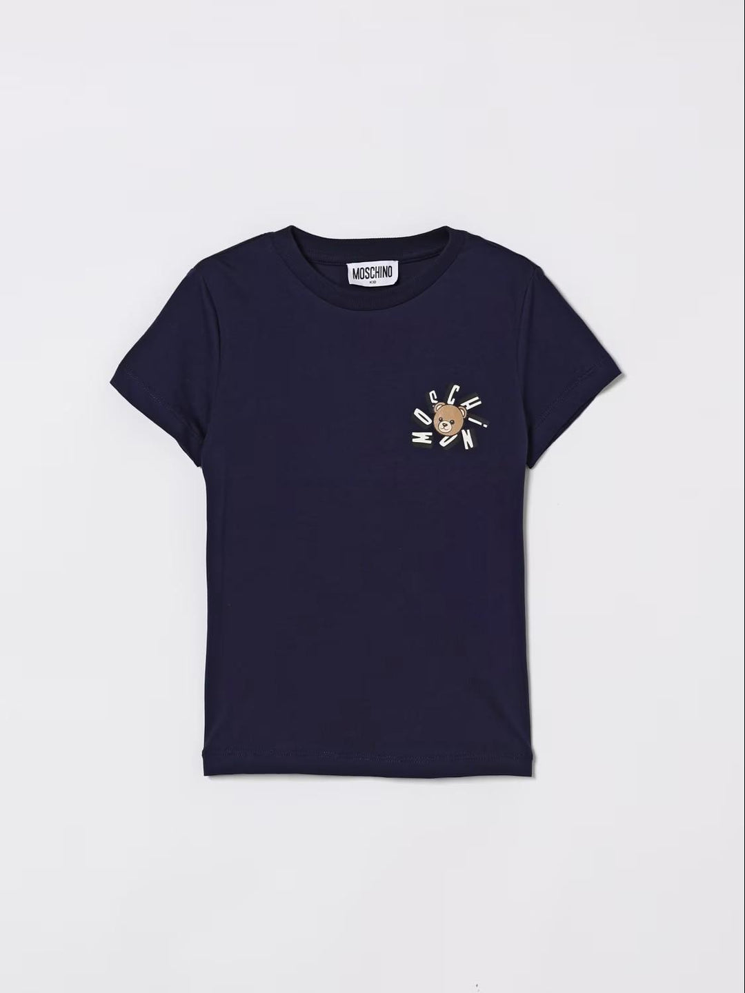 T-shirt blu navy per bambino HUM05OLAA03 40016 Moschino Kids 