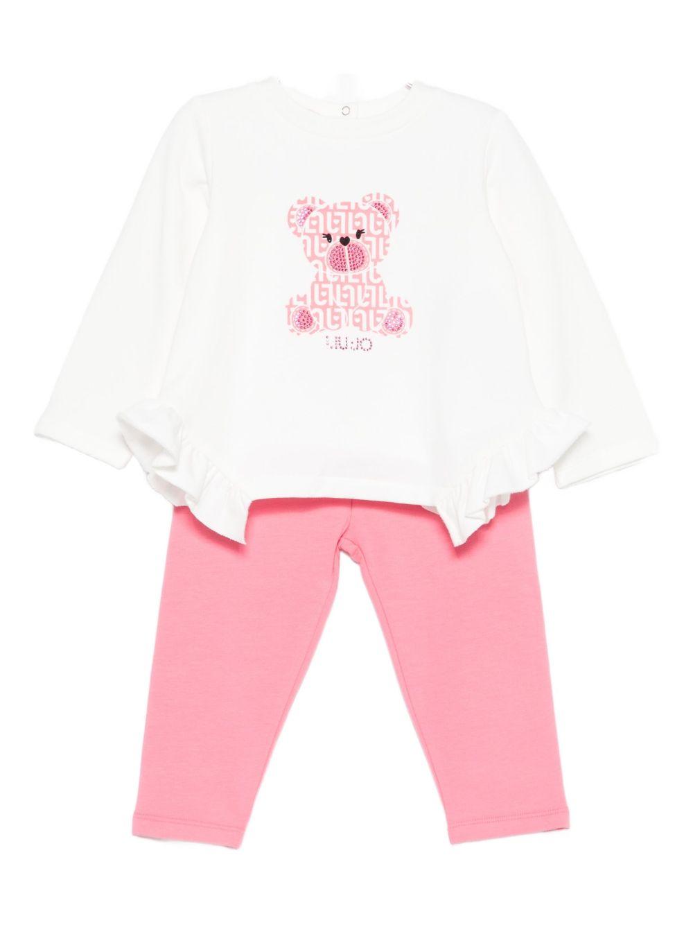 Completo rosa/bianco per neonata HF5038F0724 C3827 Liu Jo 