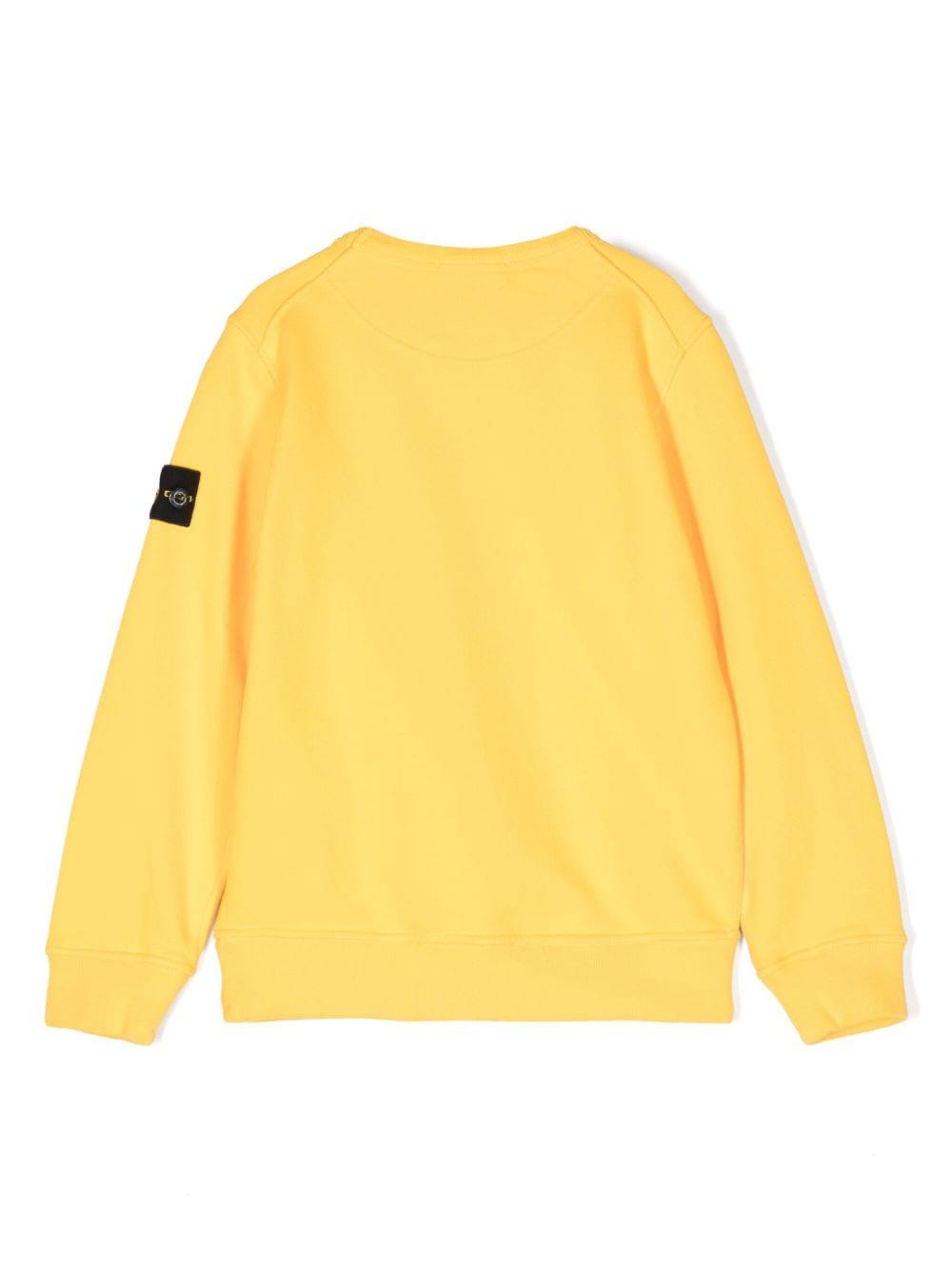 Yellow cotton sweatshirt for children