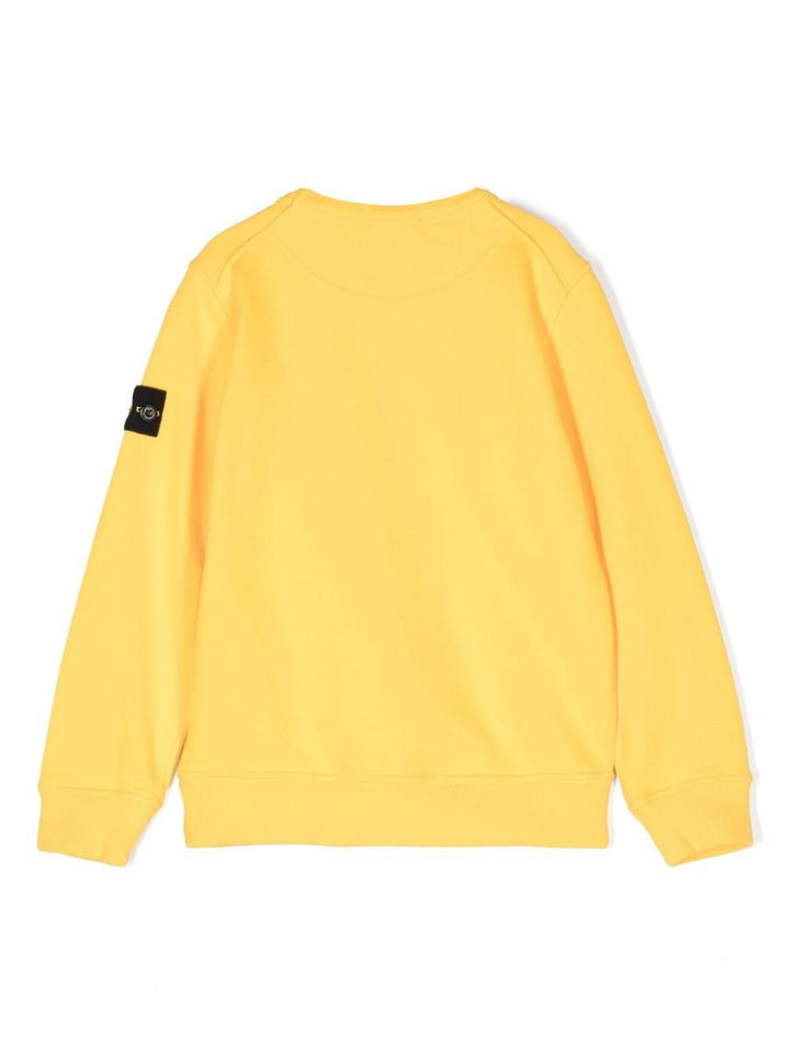 Yellow cotton sweatshirt for children