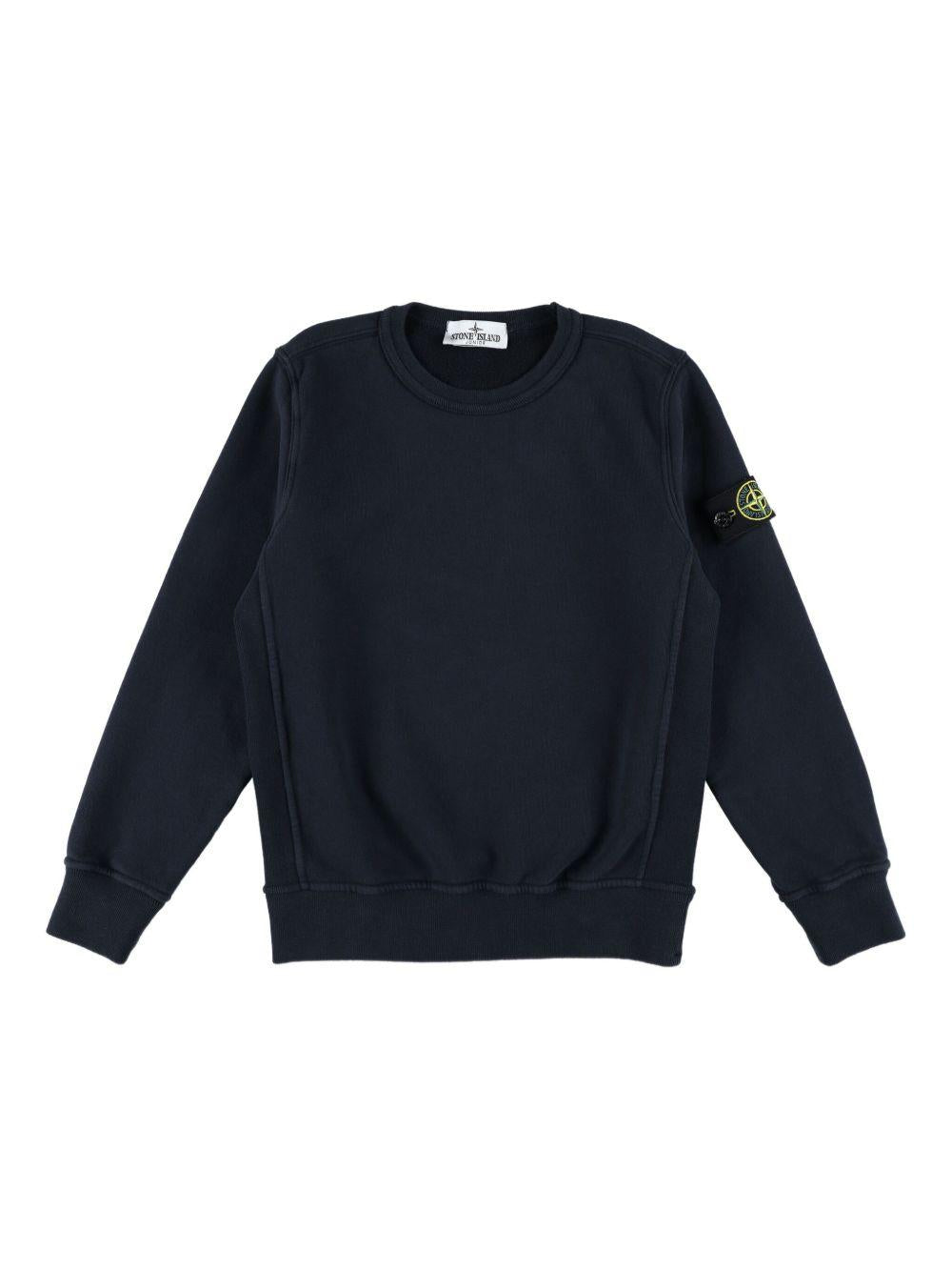 Felpa blu navy per bambino 66100001S0A20 V0020 Stone Island Kids 