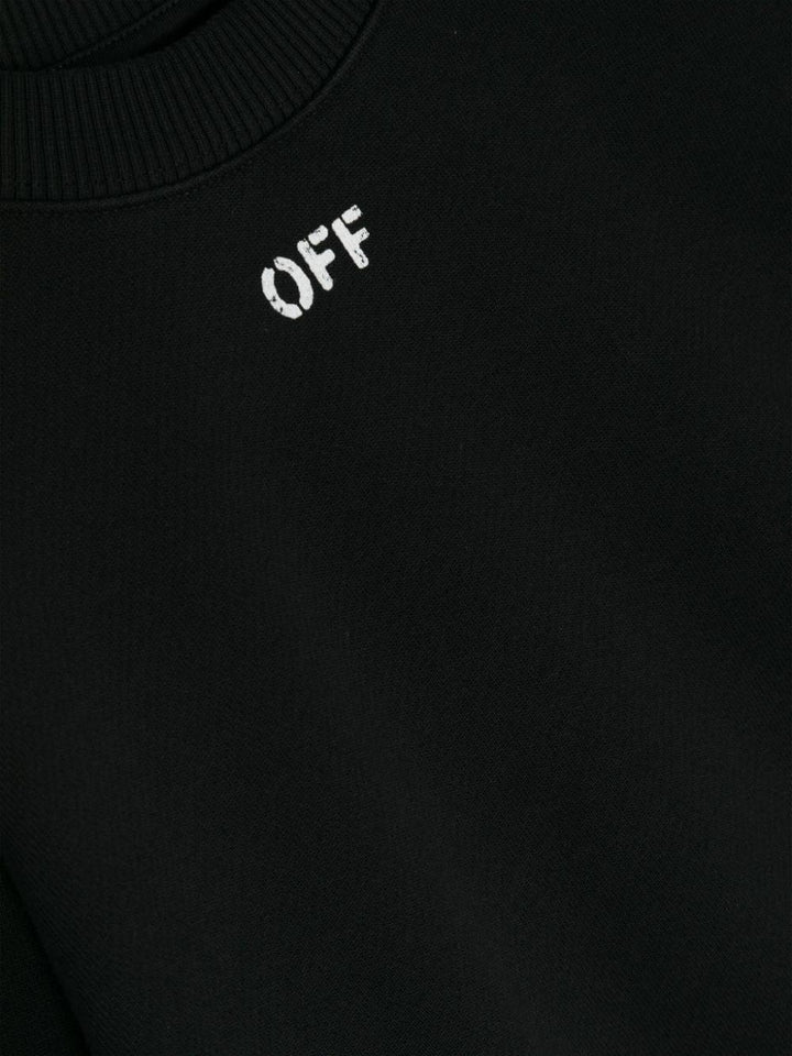 Black sweatshirt for boys with logo