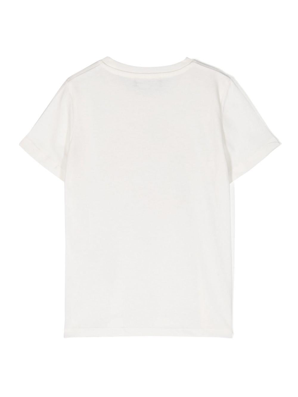 T-shirt bianca per bambini con logo