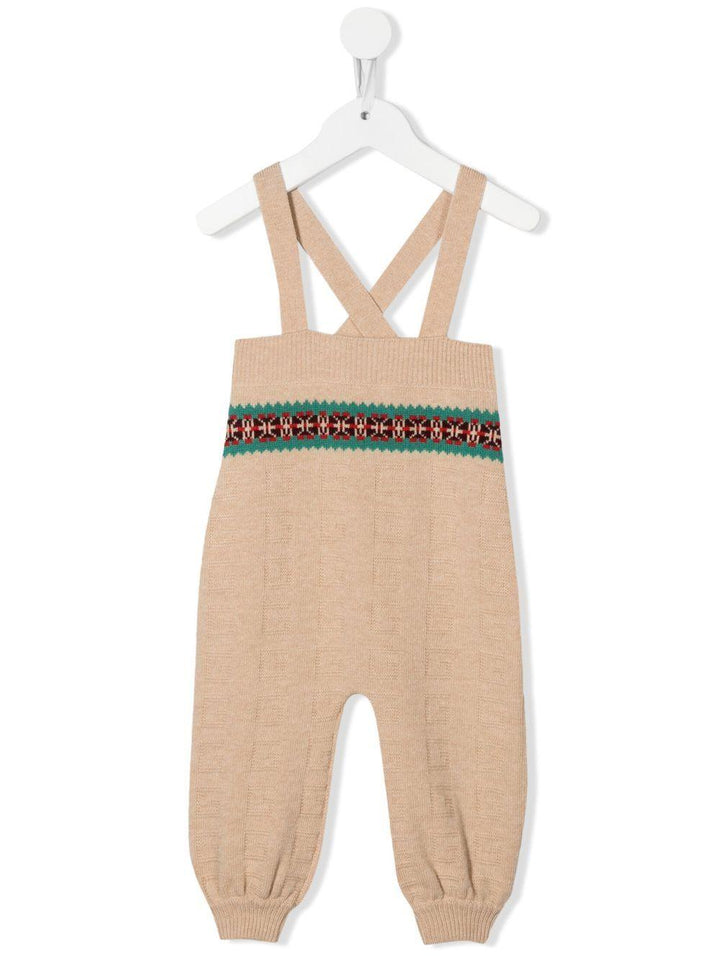 Salopette beige per neonato