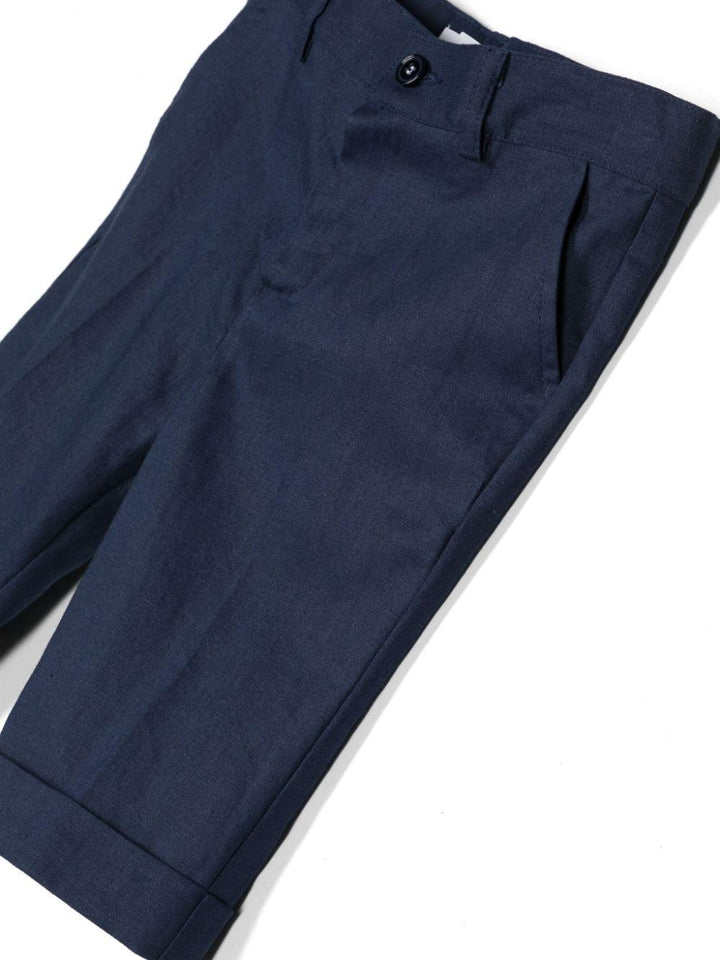 Elegant white and blue suit for boys