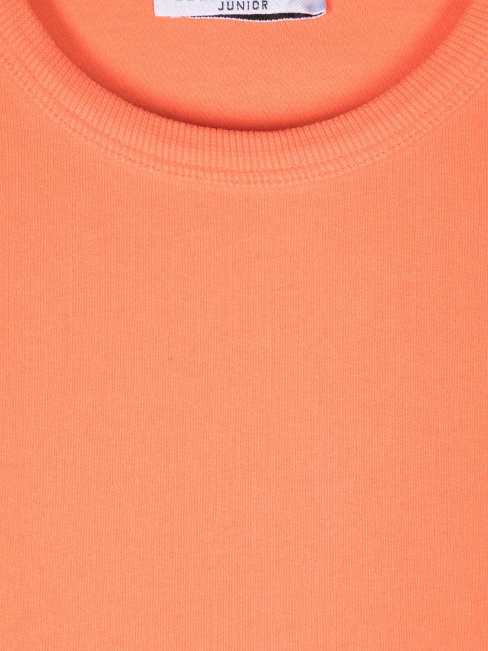 Orange cotton sweatshirt for boys