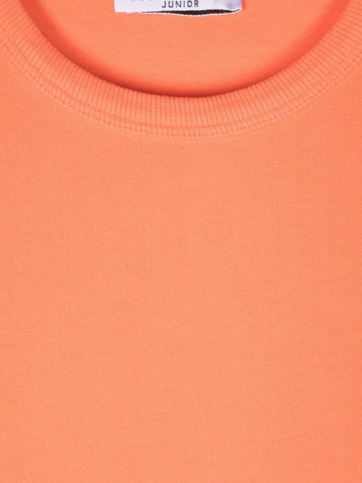 Orange cotton sweatshirt for boys