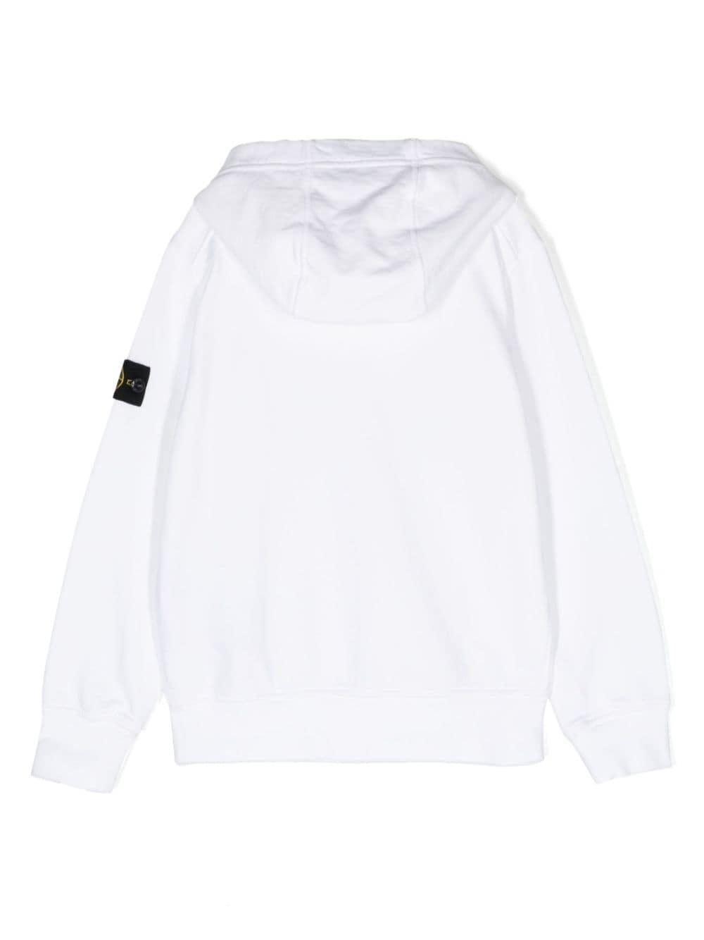 White sweatshirt for boys with logo